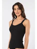 Siyah Ribana Kadın Askılı Atlet Türen 3406 Siyah detay görünüm