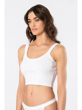 Türen Kalın Askılı Ribana Crop Kadın Atlet Türen 3405