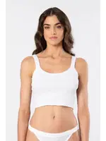 Kalın Askılı Ribana Crop Kadın Atlet Türen 3405 Beyaz detay görünüm