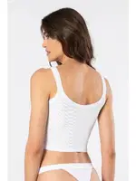 Kalın Askılı Ribana Crop Kadın Atlet Türen 3405 Beyaz farklı açı