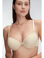 Kadın Balenli Destekli Dolgulu Askıları Çıkabilen İnce Mideli Günlük Klasik T-Shirt Sütyeni Anıl 3161 Ten görsel 4