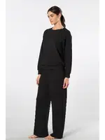 Cepli Bisiklet Yaka Boru Paçalı Kadın Eşofman Takımı Türen 3610 Siyah detay görünüm