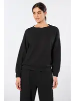 Cepli Bisiklet Yaka Boru Paçalı Kadın Eşofman Takımı Türen 3610 Siyah farklı açı