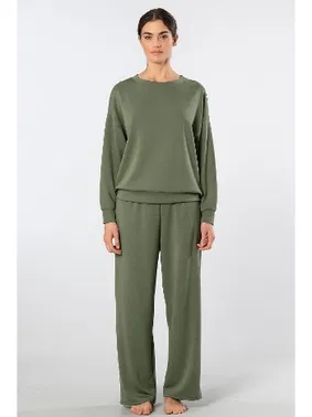 Türen Yeşil Bisiklet Yaka Boru Paçalı Kadın Eşofman Takımı Türen 3610