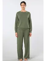 Yeşil Bisiklet Yaka Boru Paçalı Kadın Eşofman Takımı Türen 3610 Yeşil