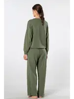 Yeşil Bisiklet Yaka Boru Paçalı Kadın Eşofman Takımı Türen 3610 Yeşil farklı açı