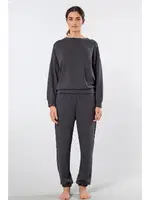 Bisiklet Yaka Kadın Jogger Eşofman Takımı Türen 3611 Antrasit