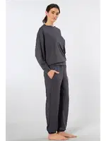 Bisiklet Yaka Kadın Jogger Eşofman Takımı Türen 3611 Antrasit detay görünüm