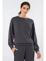 Bisiklet Yaka Kadın Jogger Eşofman Takımı Türen 3611 Antrasit farklı açı