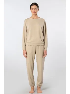 Türen Bej Bisiklet Yaka Kadın Jogger Eşofman Takımı Türen 3611