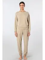 Bej Bisiklet Yaka Kadın Jogger Eşofman Takımı Türen 3611 Bej