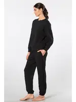 Jogger Bisiklet Yaka Kadın Eşofman Takımı Türen 3611/Siyah Siyah farklı açı