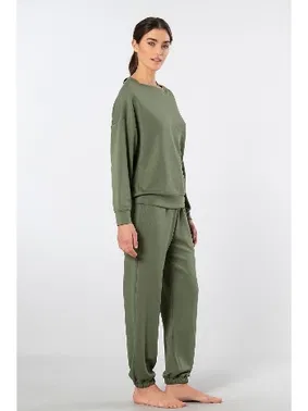 Türen Uzun Kollu Bisiklet Yaka Jogger Kadın Eşofman Takımı Türen 3611 - Alternatif Görünüm