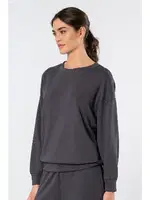 Bisiklet Yaka Kadın Sweatshirt Türen 3613 Antrasit farklı açı