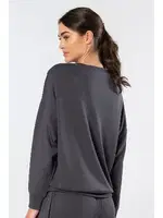 Bisiklet Yaka Kadın Sweatshirt Türen 3613 Antrasit görsel 4