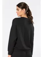 Siyah Bisiklet Yaka Kadın Sweatshirt Türen 3613 görsel 4