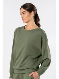 Türen Bisiklet Yaka Kadın Yeşil Sweatshirt Türen 3613