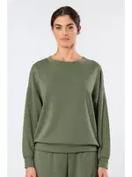 Bisiklet Yaka Kadın Yeşil Sweatshirt Türen 3613 Yeşil farklı açı