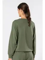 Bisiklet Yaka Kadın Yeşil Sweatshirt Türen 3613 görsel 4