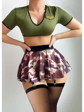 NightLight Kadın Kamuflaj Desenli Fantezi Etekli Kostümü NightLight 3707 - Alternatif Görünüm