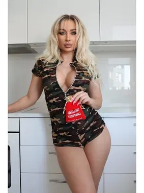 NightLight Kadın Kamuflaş Desenli Fantezi Kostüm NightLight 3644 - Alternatif Görünüm