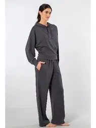 Türen Boru Paça Kadın Kapüşonlu Eşofman Takımı Türen 3608