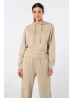Bej Kapüşonlu Boru Paça Kadın Eşofman Takımı Türen 3608 Bej detay görünüm