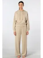 Bej Kapüşonlu Boru Paça Kadın Eşofman Takımı Türen 3608 Bej farklı açı