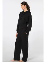 Siyah Kapüşonlu Boru Paça Kadın Eşofman Takımı Türen 3608 Siyah farklı açı