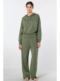 Türen Boru Paça Kadın Kapüşonlu Eşofman Takımı Türen 3608