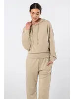 Bej Cepli Kapüşonlu Jogger Kadın Eşofman Takımı Türen 3609 Bej detay görünüm