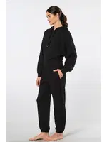 Jogger Kadın Kapüşonlu Eşofman Takımı Türen 3609 Siyah