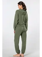 Cepli Kapüşonlu Kadın Jogger Eşofman Takımı Türen 3609 Yeşil görsel 4