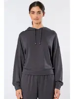 Antrasit Kadın Kapüşonlu Sweatshirt Türen 3612 Antrasit