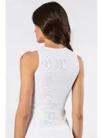 Fitilli Kadın Kolsuz Ribana Atlet Türen 3407 Beyaz farklı açı