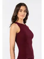 Kadın Askılı Kolsuz Ribana Fitilli Kadın Atlet Türen 3407 Bordo detay görünüm