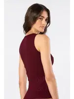 Kadın Askılı Kolsuz Ribana Fitilli Kadın Atlet Türen 3407 Bordo farklı açı