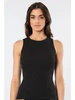 Siyah Kadın Kolsuz Ribana Atlet Türen 3407 Siyah detay görünüm