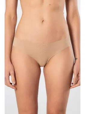 Türen Brazilian Lazer Kesim Pamuklu Kadın Külot Türen 908/Vizon