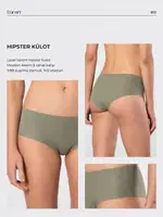 Lazer Kesim Pamuklu Hipster Kadın Külot Türen 910/Yeşil Yeşil detay görünüm