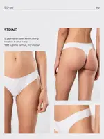 String Lazer Kesim Pamuklu Kadın Külot Türen 912/Beyaz Beyaz görsel 4