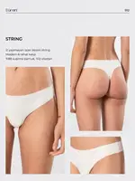 Pamuklu Lazer Kesim String Kadın Külot Türen 912/Ekru Ekru görsel 4