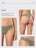 String Lazer Kesim Pamuklu Kadın Külot Türen 912 Yeşil görsel 4