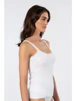 Kadın Likralı Dantelli İp Askılı Kaşkorse Türen 926/Beyaz Beyaz farklı açı