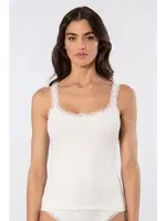 Likralı Dantelli İp Askılı Kaşkorse Kadın Atlet Türen 926 Ekru