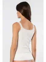 Likralı Dantelli İp Askılı Kaşkorse Kadın Atlet Türen 926 Ekru görsel 4