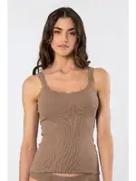 Kadın Likralı Dantelli İp Askılı Kaşkorse Türen 926/Vizon Vizon