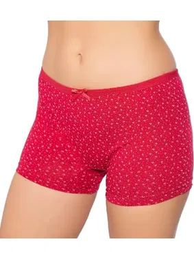 Gümüş Bordo Empirme Likralı Kadın Boxer Gümüş 3098 - 6 Adet