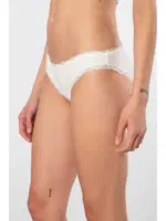 Likralı Ribana Dantelli Kadın Bikini Külot 2li Türen 928 Ekru farklı açı