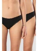 Dantelli Likralı Ribana Bikini Kadın Külot 2li Türen 928